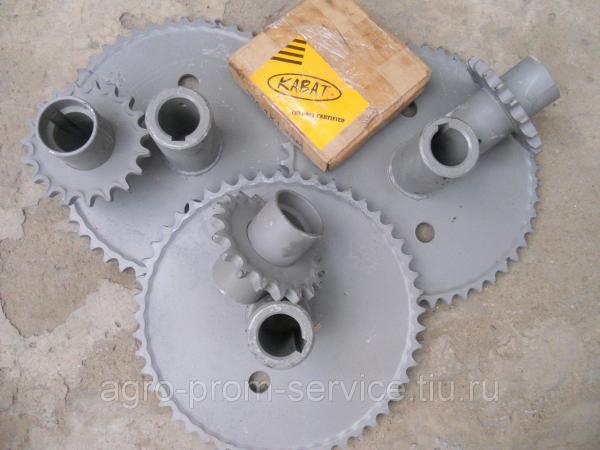 Комплект звездочек ПСП-10 для уменьшения оборотов барабана СК-5 Нива 54-151В-01 (z-19 и z-49, t-25, 4)